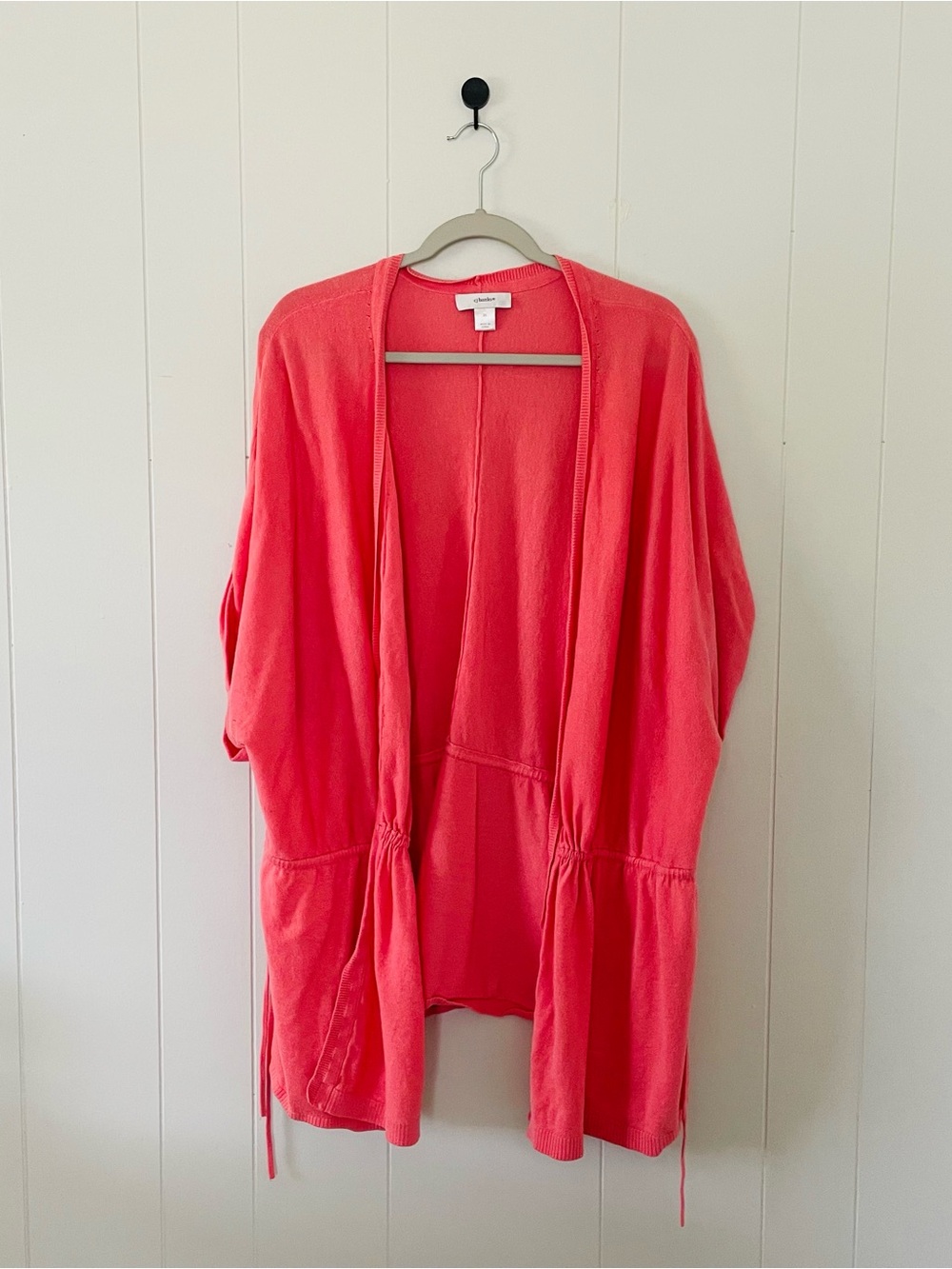 CJ Banks Coral Open Front Lightweight Cardigan